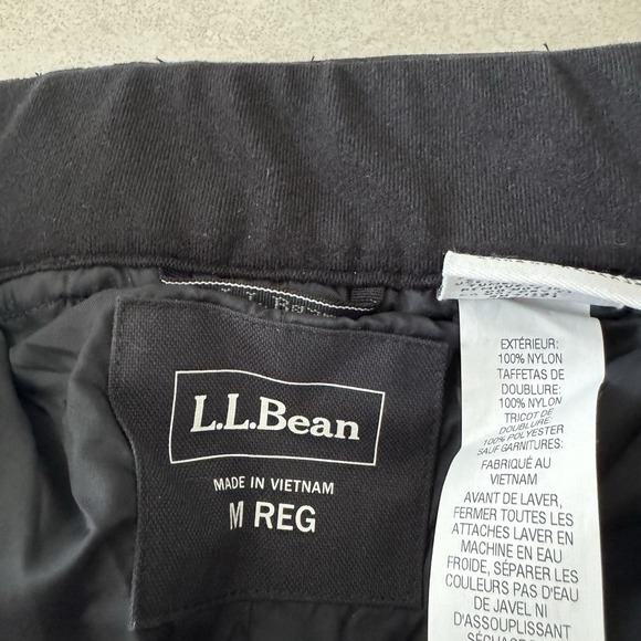 LL Bean Carrabassett Ski Pants Mens M Reg Black Insualted Snow Outdoor NWT - Picture 2 of 9